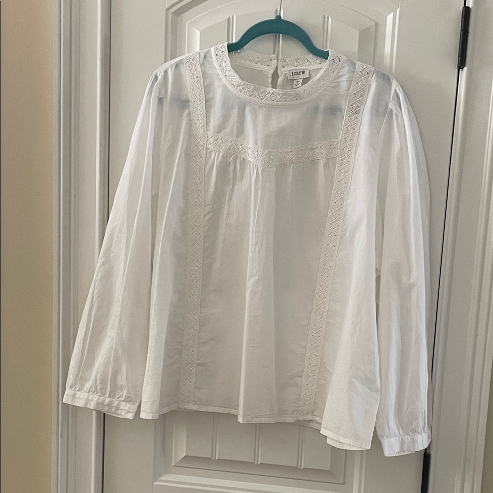 J. Crew Elegant White Blouse